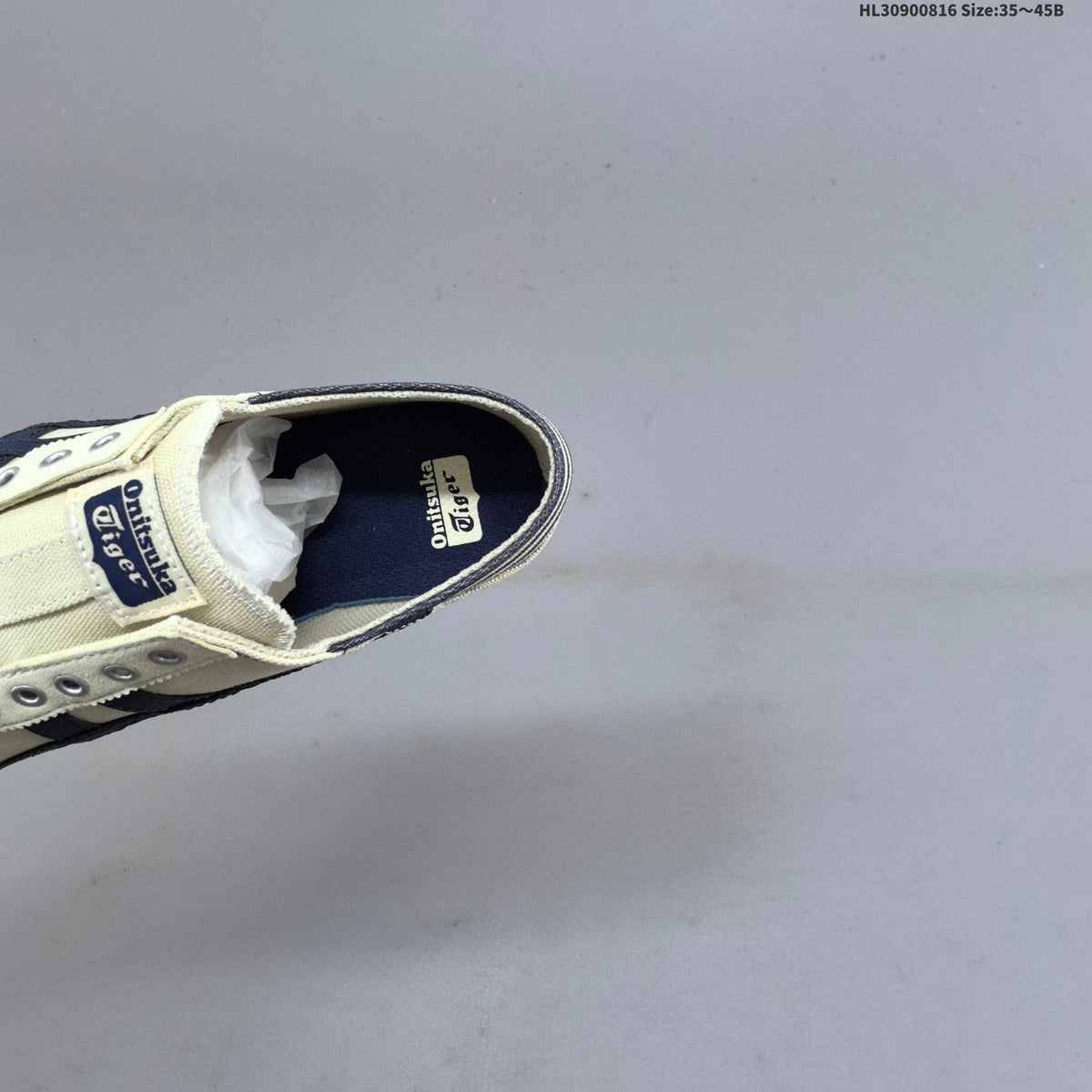 Onitsuka Tiger Mexico 66 SD Paraty Slip-On Sneakers, Cream/Navy