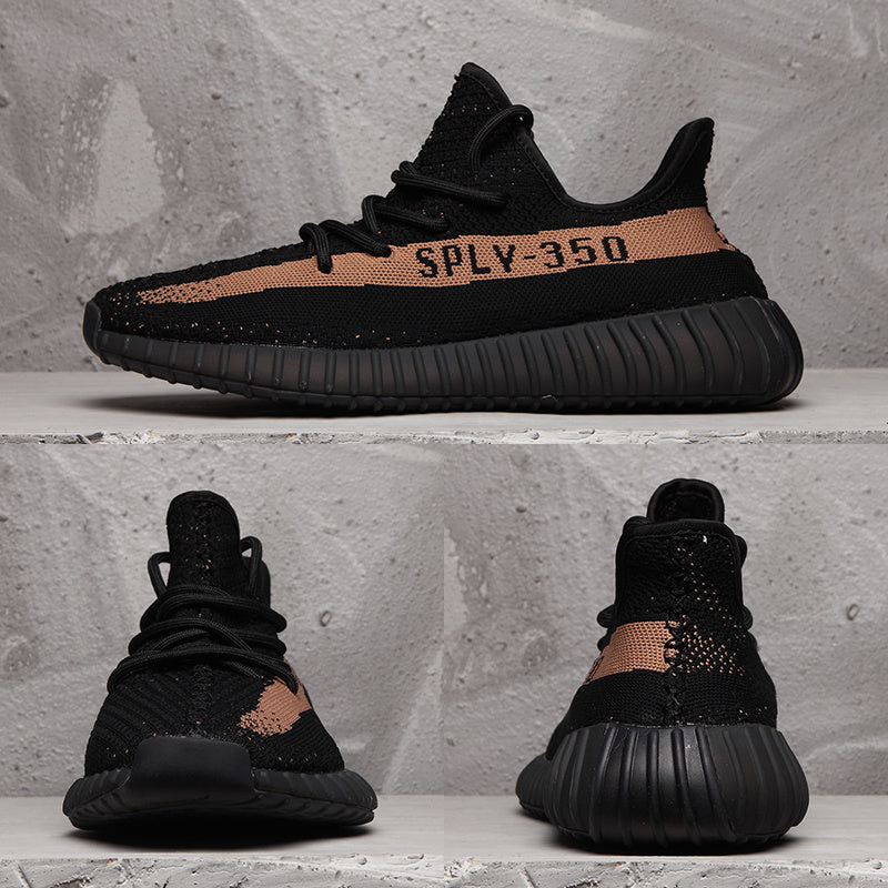 Yeezy Boost 350 V2 Black and Tan Sneakers