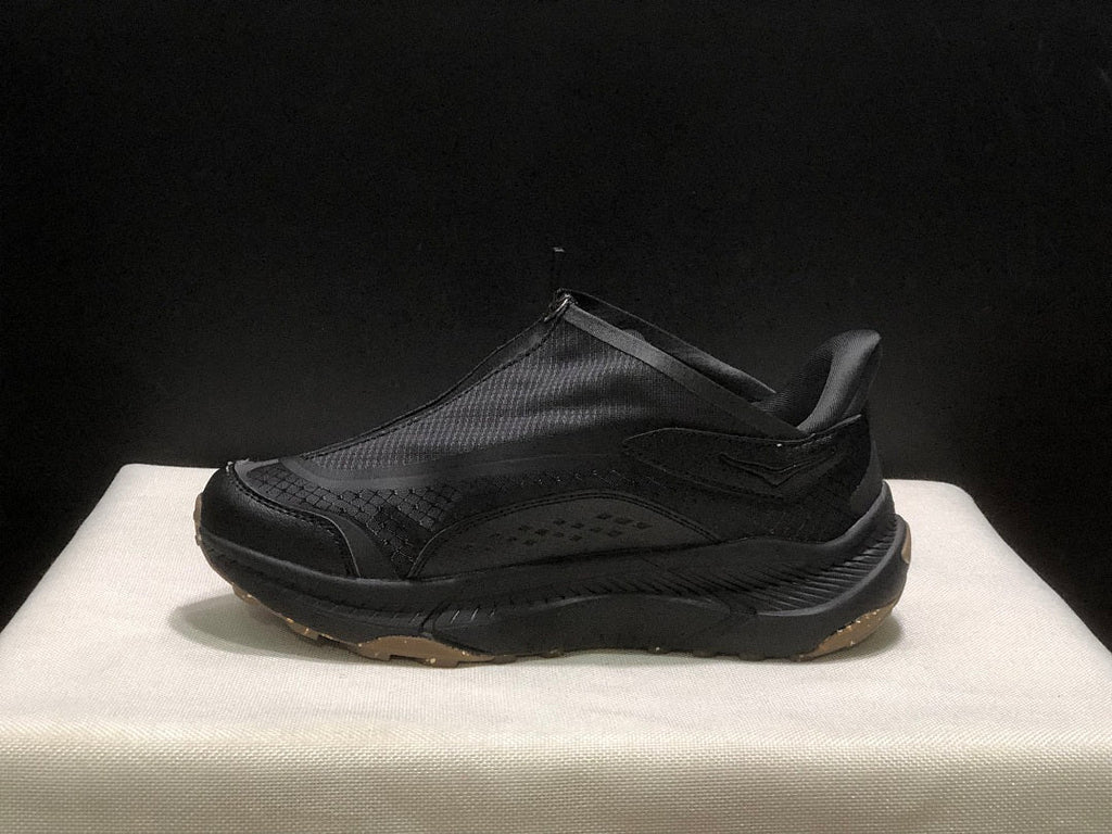 HOKA Project Transport Black Zip-Closure Sneakers
