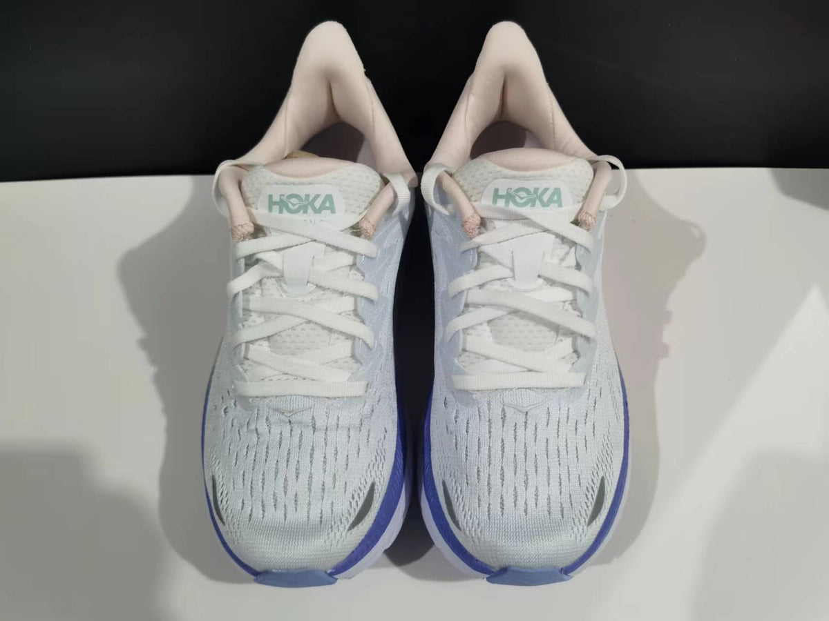 HOKA Women's White and Purple Running Sneakers