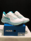 HOKA Clifton 10 Running Shoes, White Aqua