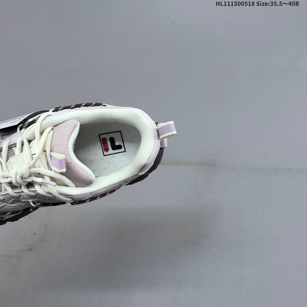 FILA Fluid 6 Low-Top Sneakers in White and Lilac