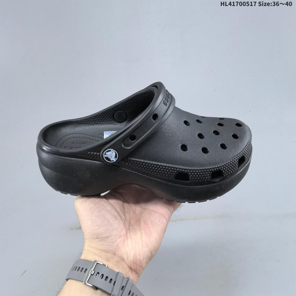 Crocs Classic Clog Platform Clog in Black, White or Cream