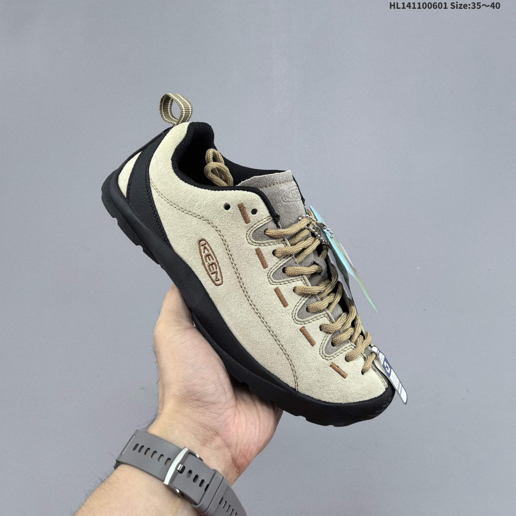 KEEN Jasper Low-Top Outdoor Sneakers, Beige and Black