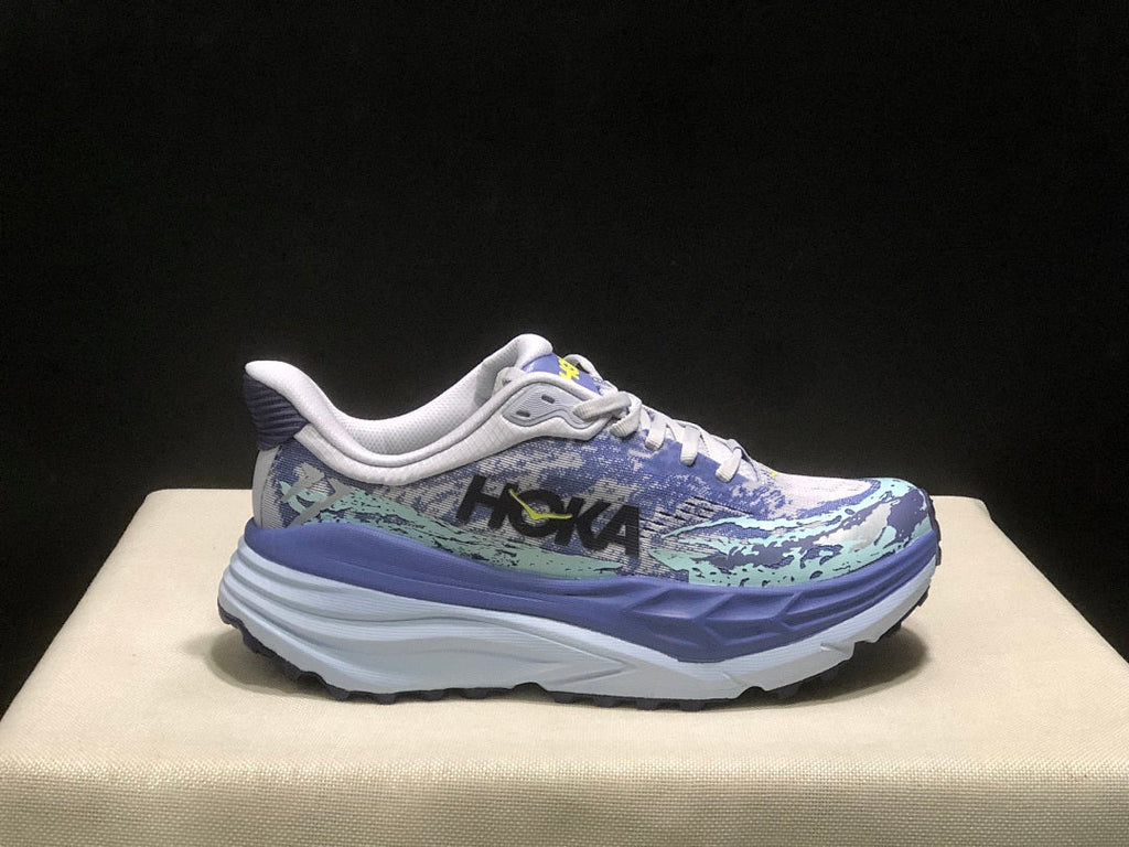 HOKA Stinson 7 Running Shoes in Purple and Mint