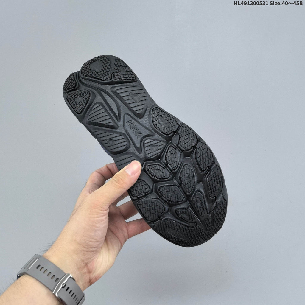 HOKA Clifton 10 Running Shoes in Navy and Black