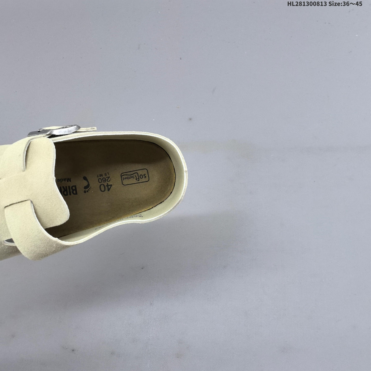 Birkenstock Boston Shearling Clog in Cream Suede