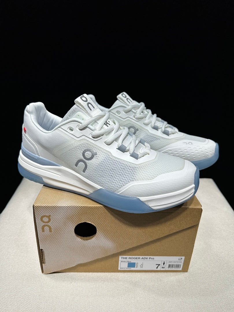 On THE ROGER Advantage Pro Court Sneakers, Ice Blue
