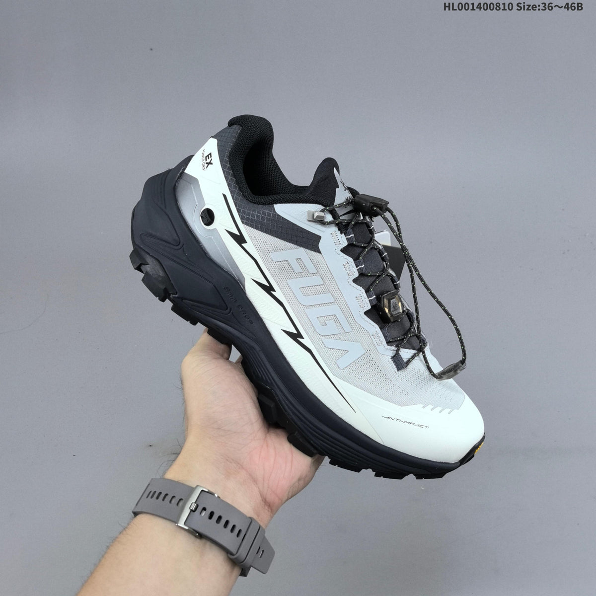 Kailas FUGA EX3 Trail Running Shoes, Gray and White