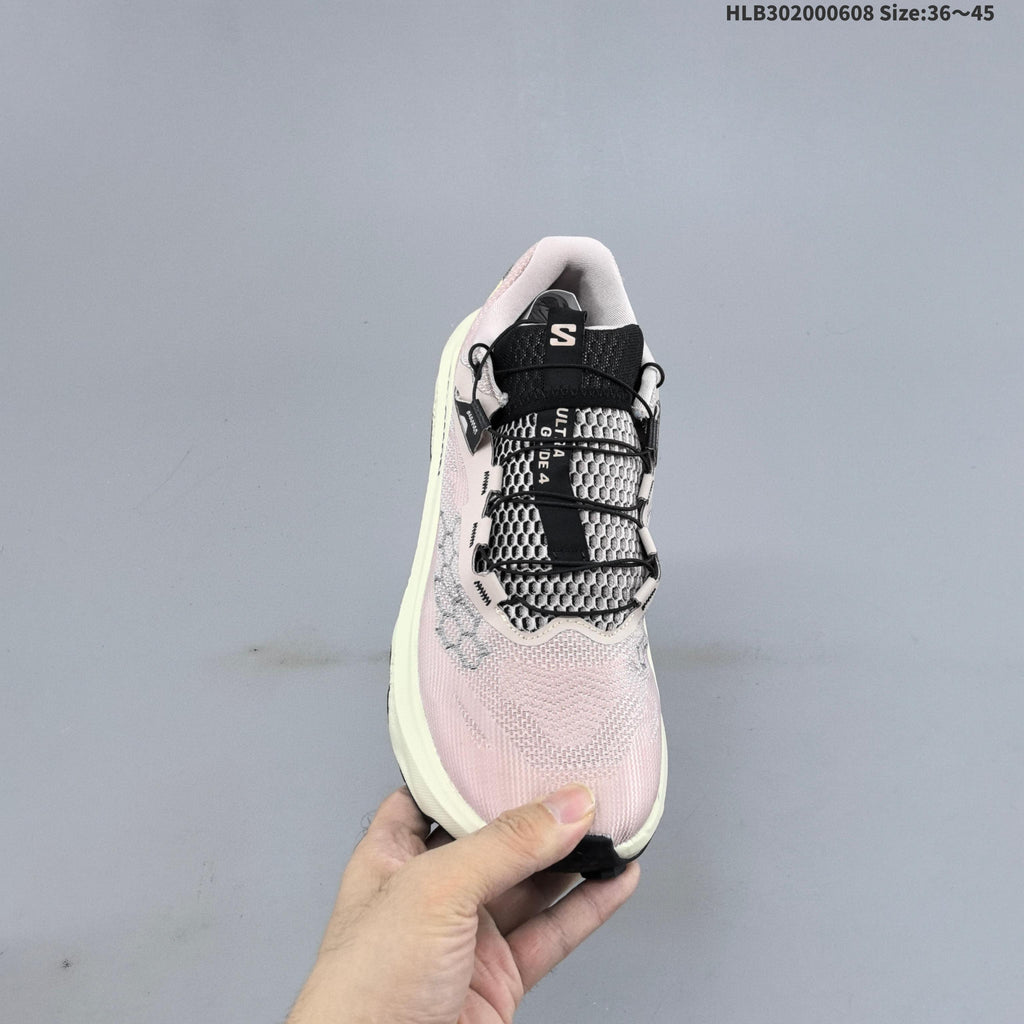 Salomon Ultra Glide 4 Trail Running Shoes, Pink and Cream