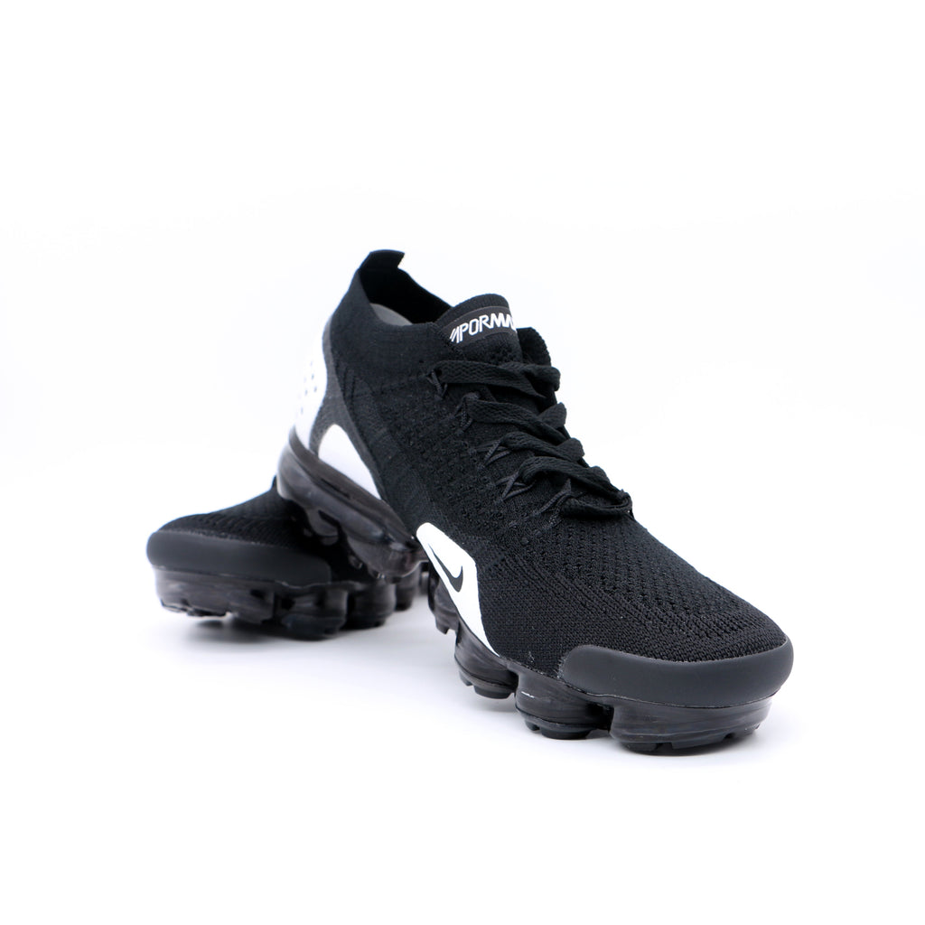 Nike Air VaporMax 2018 Black White Knit Sneakers 942842-010