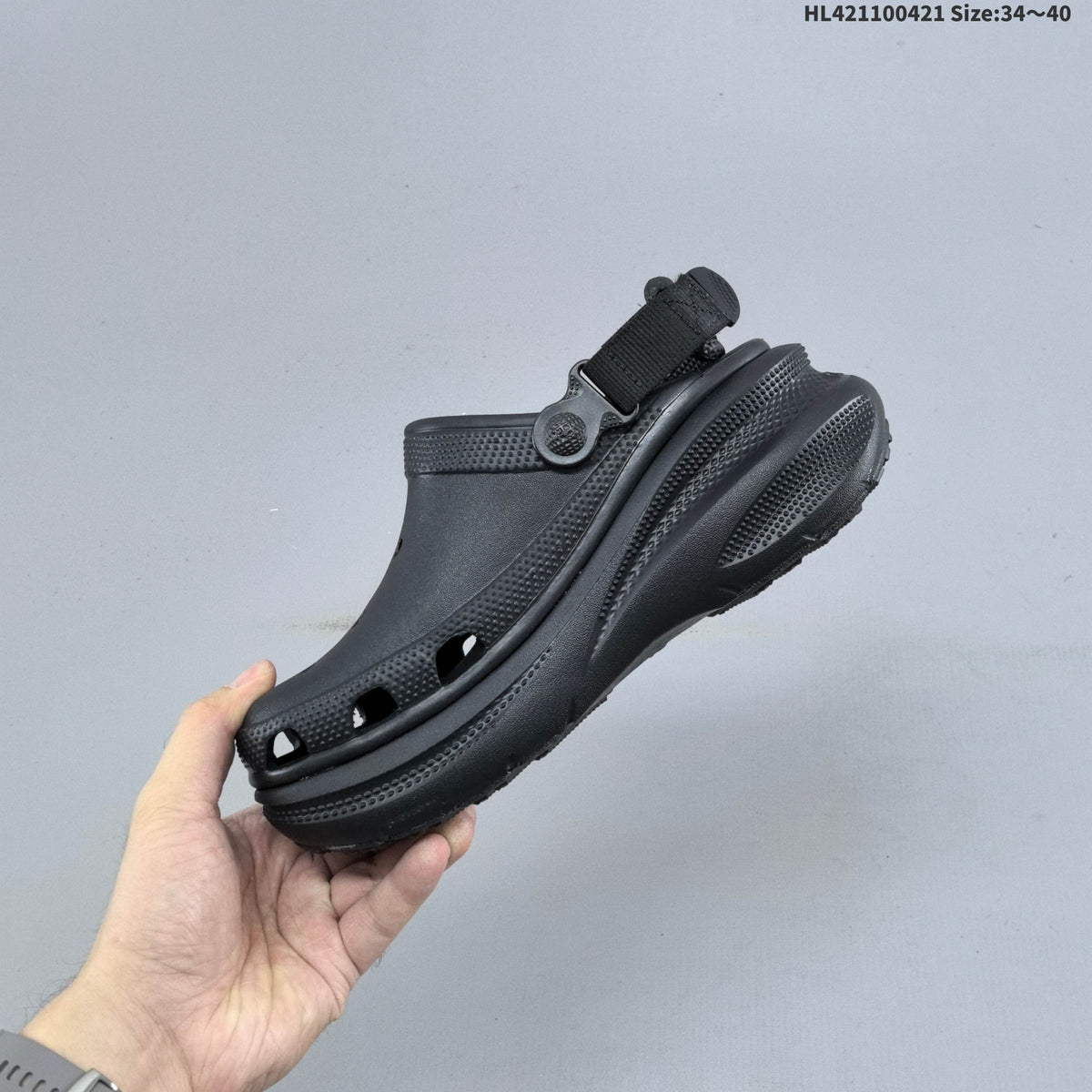 Crocs Platform Clogs with Vent Holes and Heel Straps