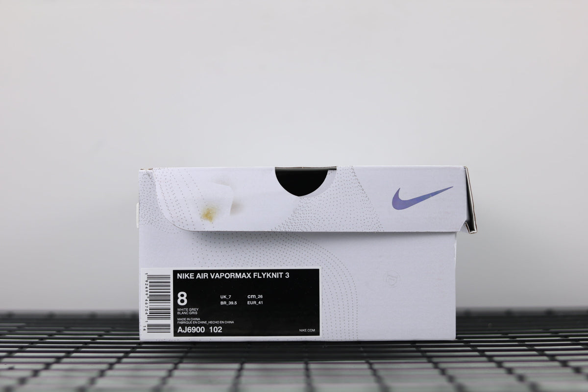 Nike Air VaporMax Flyknit 3 White Grey AJ6900-102