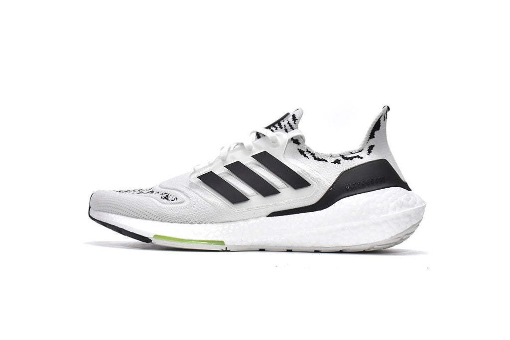 adidas UltraBoost 22 GX5573 White Black Zebra Running Shoes