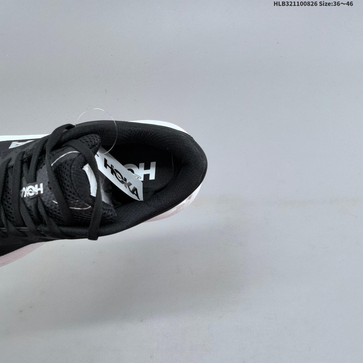 HOKA Bondi 9 Black and White Running Shoes