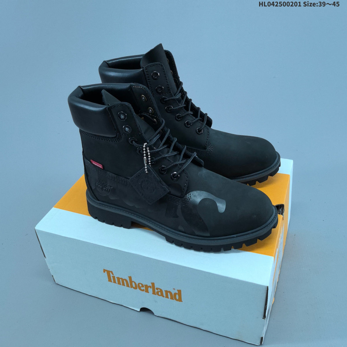 Timberland High-Top Lace-Up Boots, Wheat and Black