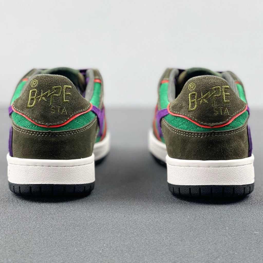 BAPE SK8 Sta Sneakers Green and Purple