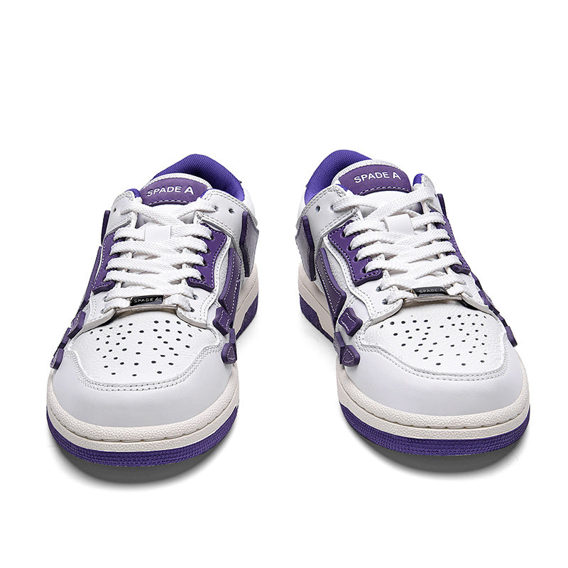 Spade A Low-Top Sneakers in White and Purple
