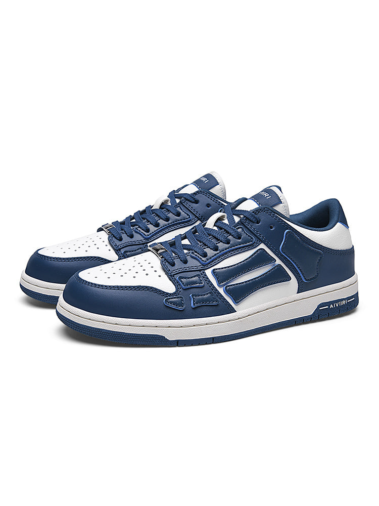 AIVIIRI Navy and White Low-Top Sneakers