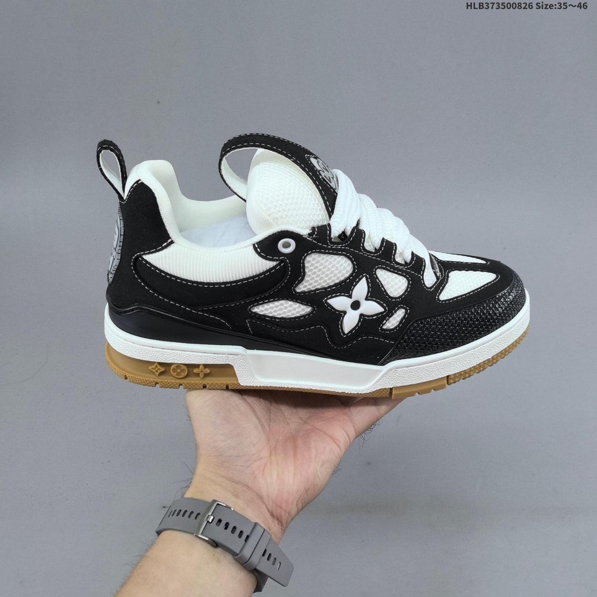 Louis Vuitton Trainer-Style Sneakers in Burgundy and White