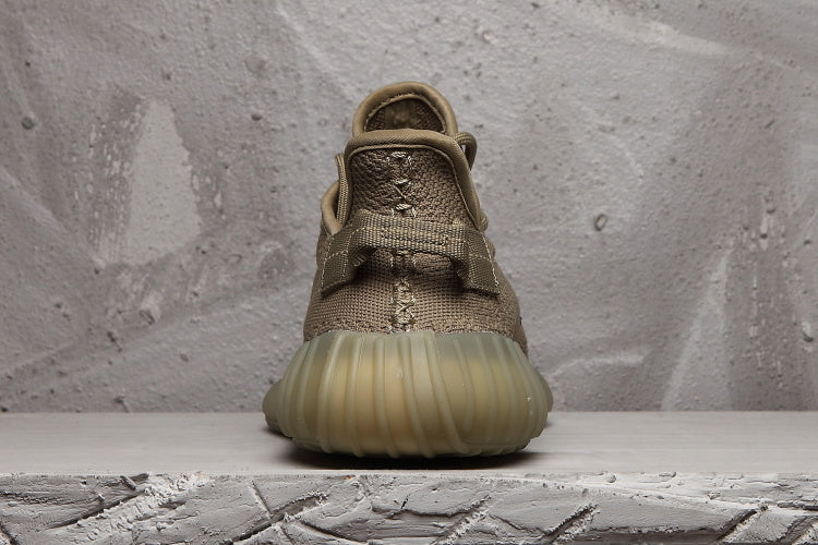 Yeezy 350 V2 Knit Sneakers in Taupe with Gum Sole