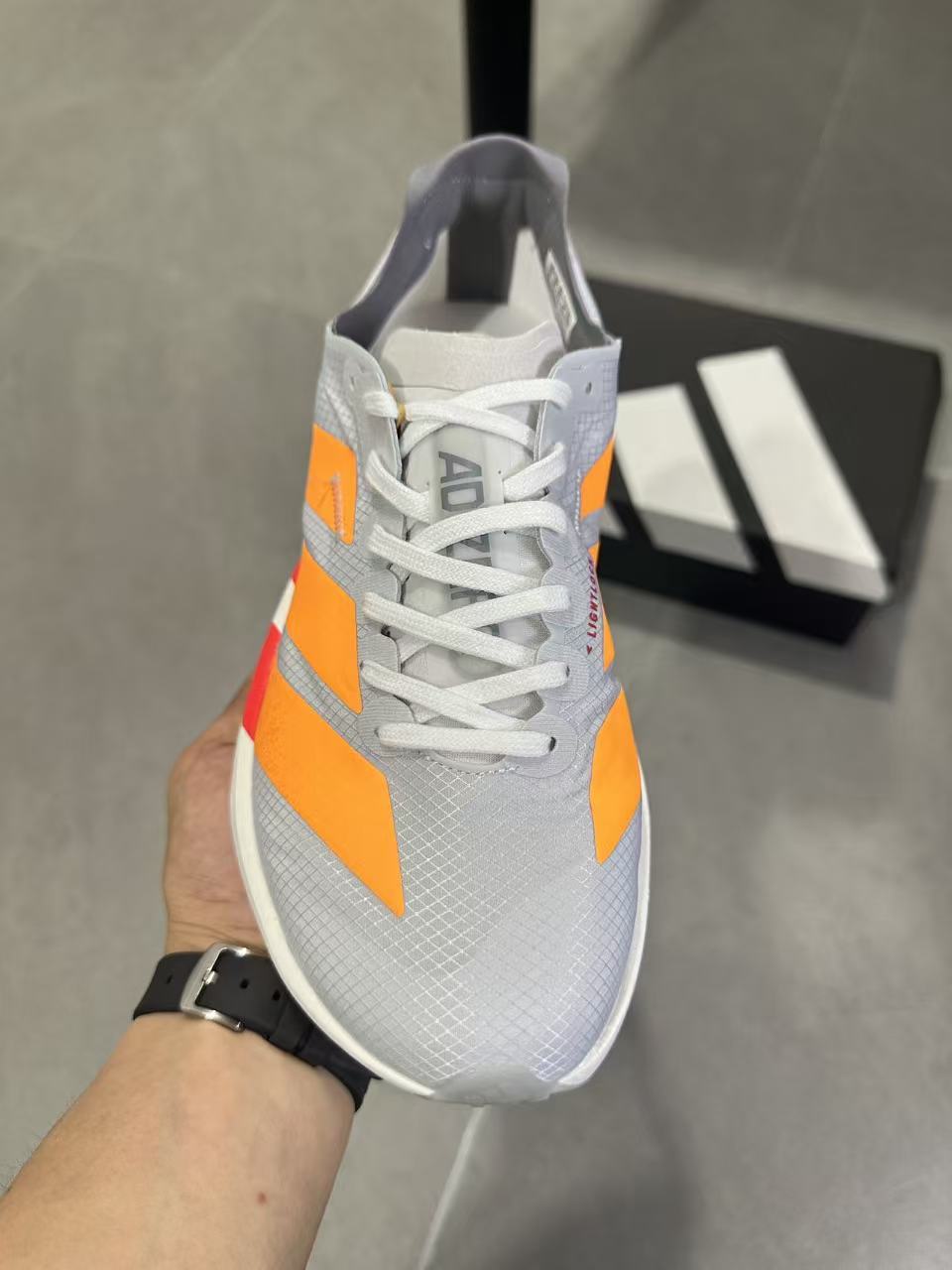 Adidas Adizero Lightstrike Pro Running Shoes White Orange