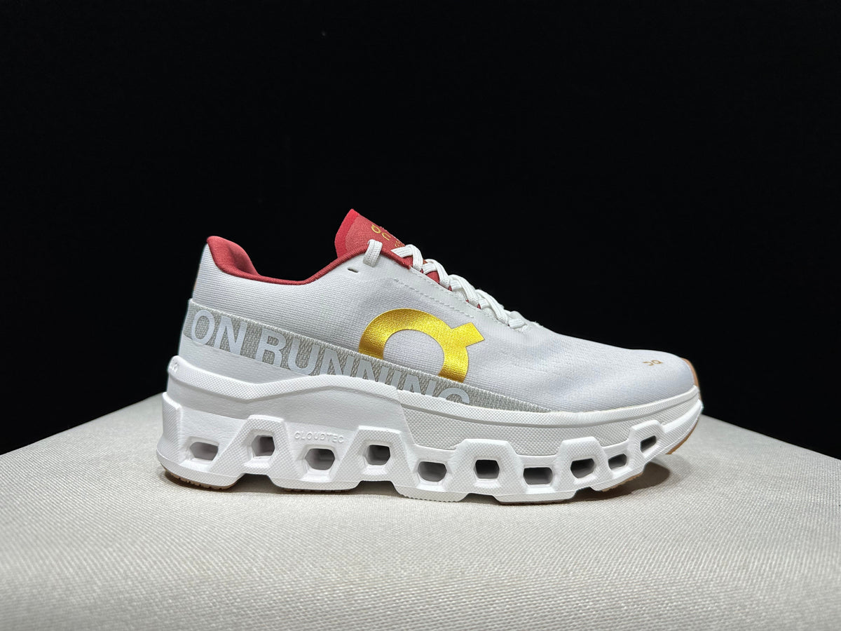 On Cloudmonster 2 Running Shoes Pearl Ivory Gold