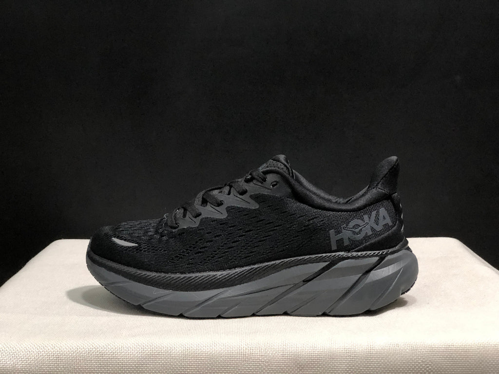 HOKA Clifton 8 Running Shoes, Black and Ink Wash