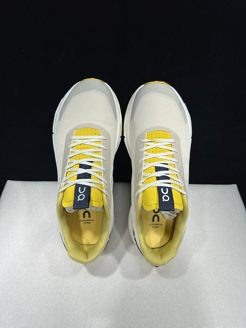 On Cloudnova Form 2 Sneakers in Beige and Yellow