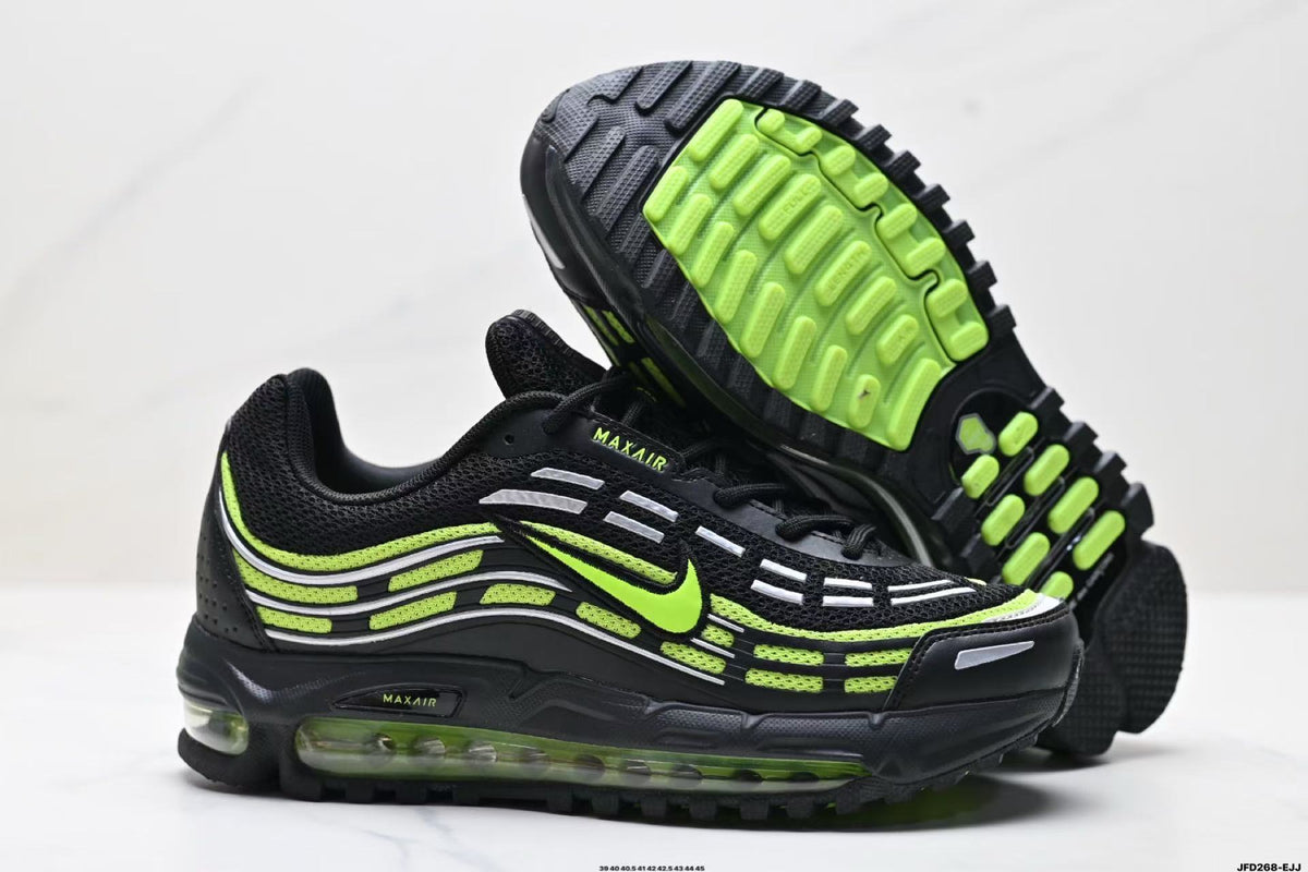 Nike Air Max 720 Black and Volt Green Sneakers