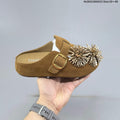 GG-CC Firework Embellished Brown Mule Clogs