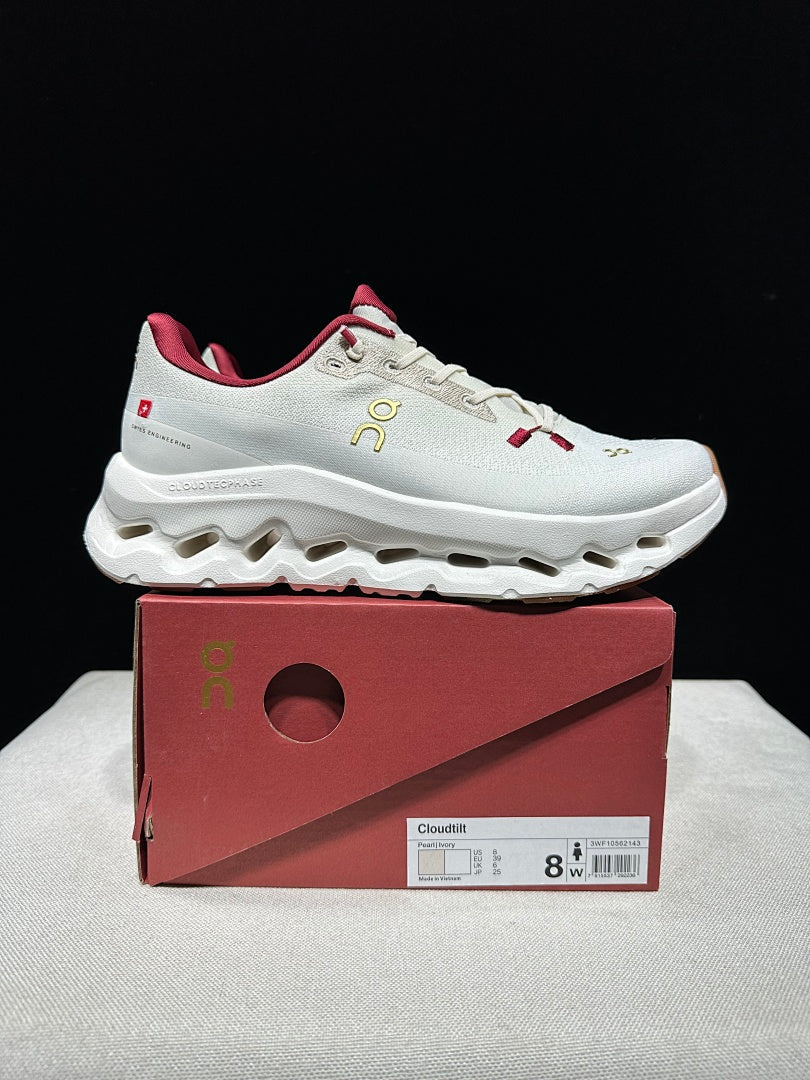 On Cloudtilt Snake Year Sneakers Pearl Ivory