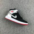 Air Jordan 1 Mid SE GS Black Silver Sneakers 554725-057
