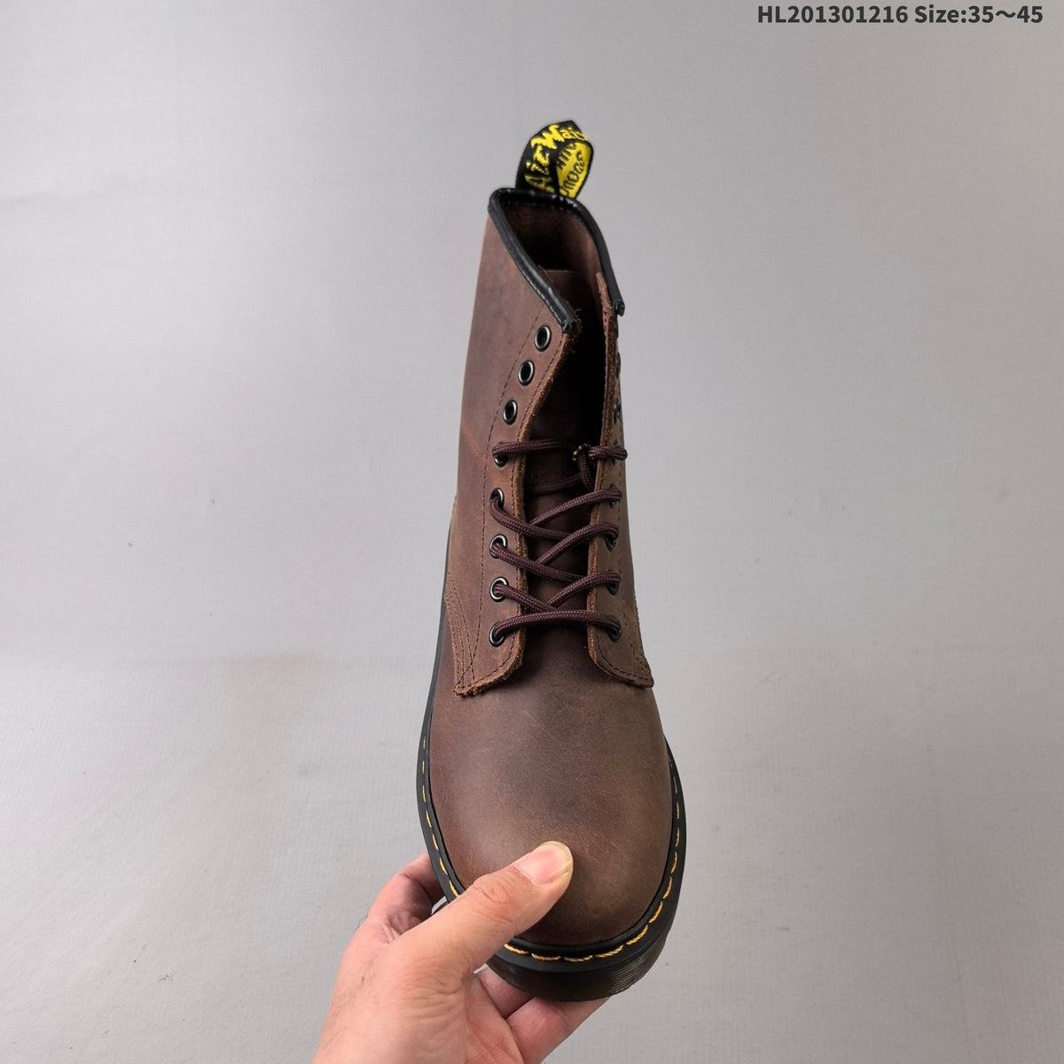 Dr. Martens 1460 Brown Platform Lace-Up Boots