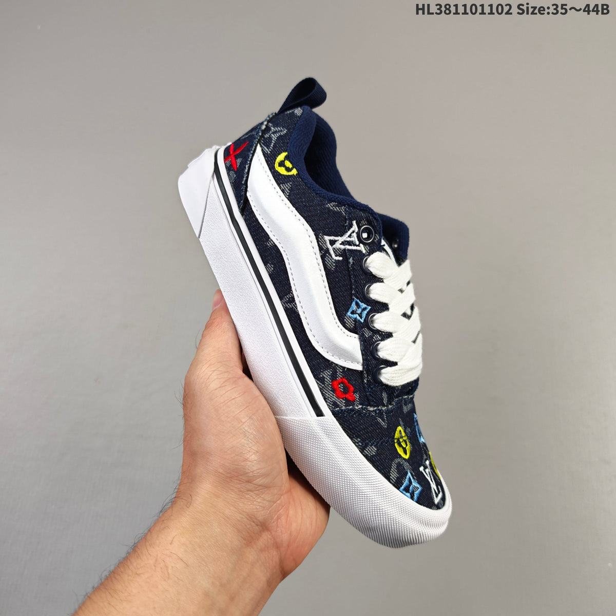 Vans Knu Skool Low-Top Sneakers in Monogram Print