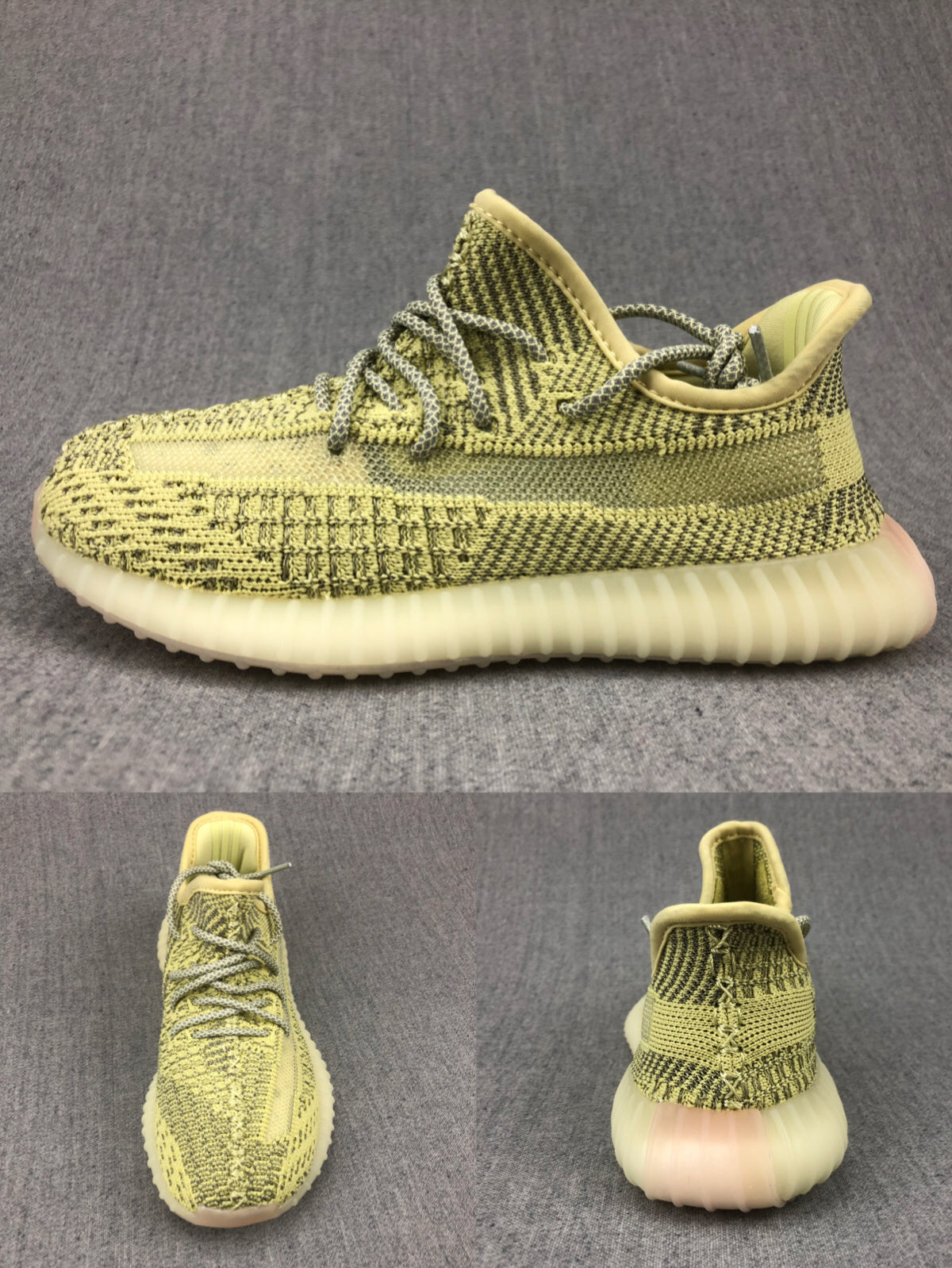 Yeezy 350 V2 Kids Sneakers in Yellow and Olive