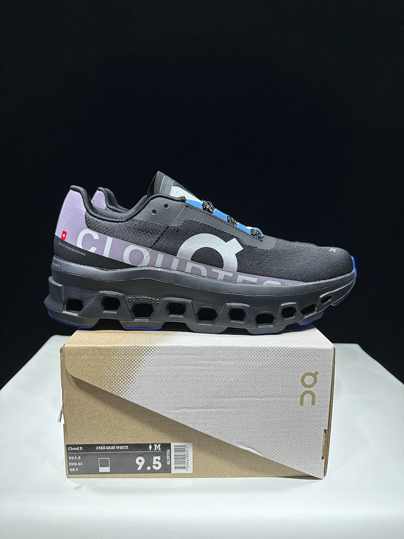 On Cloudmonster Cloud X Sneakers Black Purple Blue