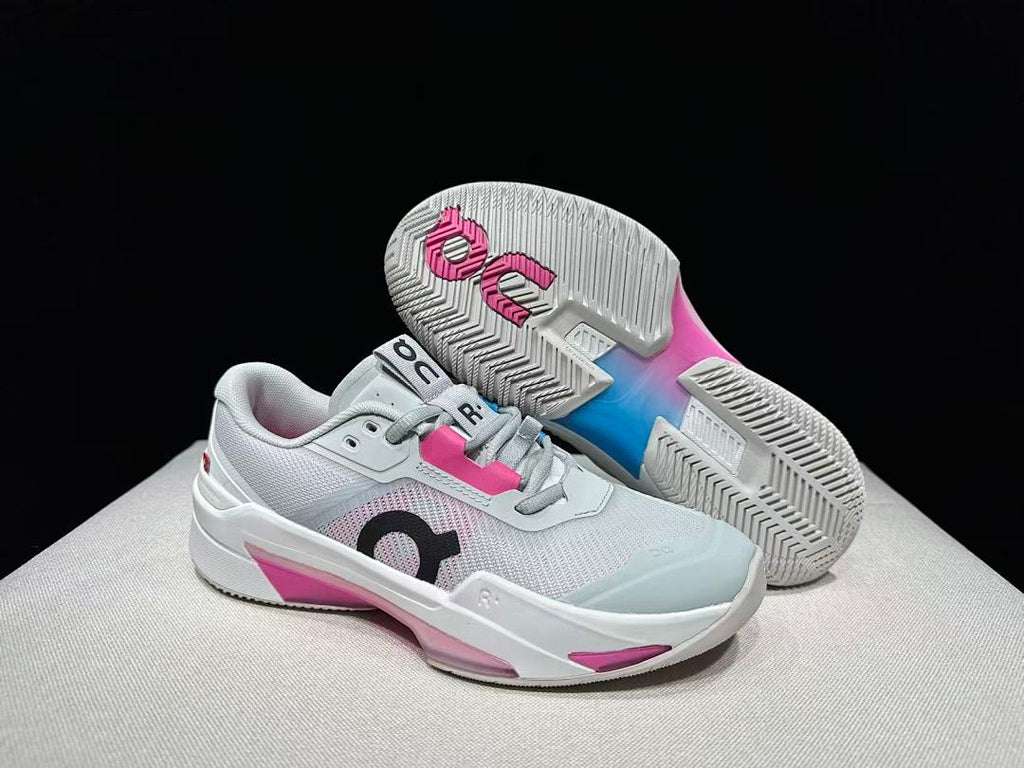 On The Roger Pro Fire Clay Grey Blue Tennis Shoes