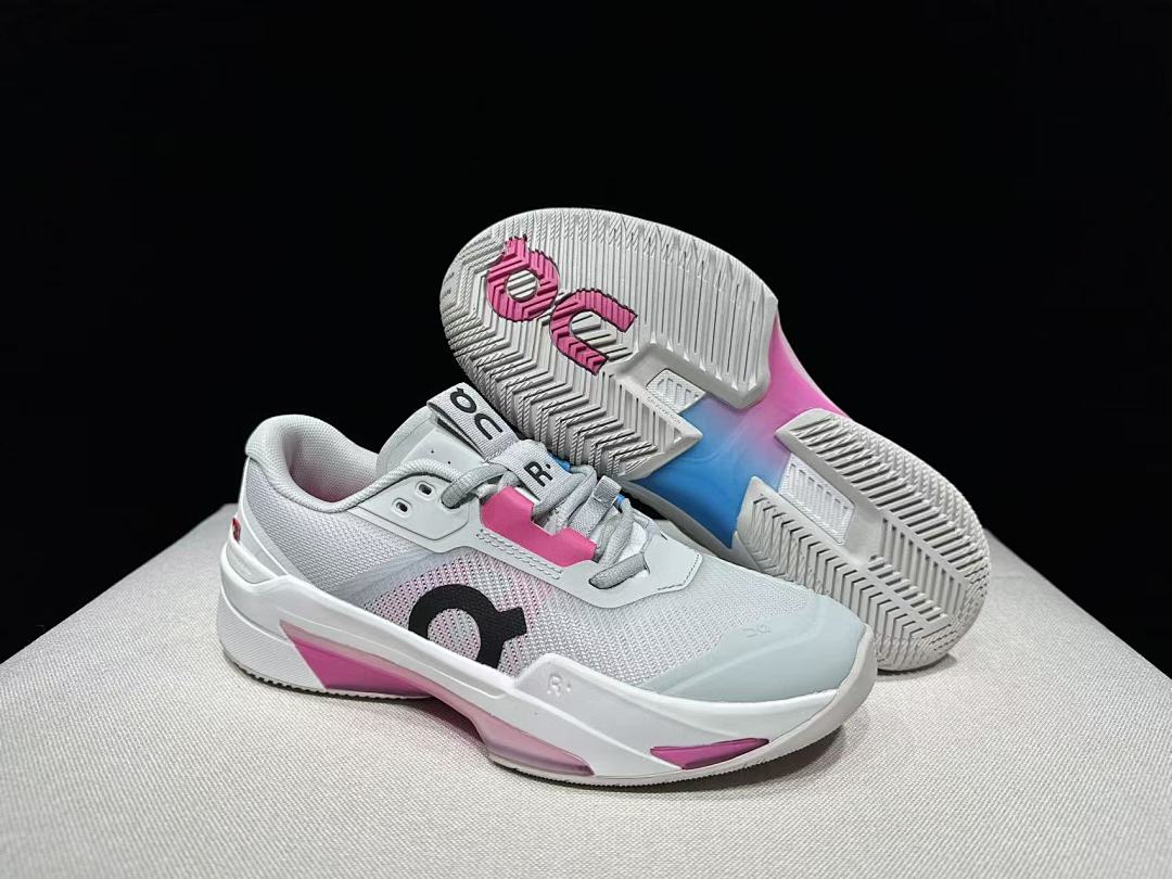 On The Roger Pro Fire Clay Grey Blue Tennis Shoes