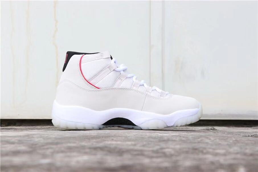 Jordan Air Jordan 11 Platinum Tint White High-Top Sneakers