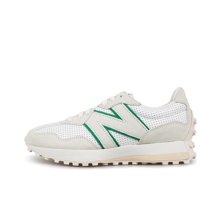 New Balance MS327CBA Sneakers, White and Green