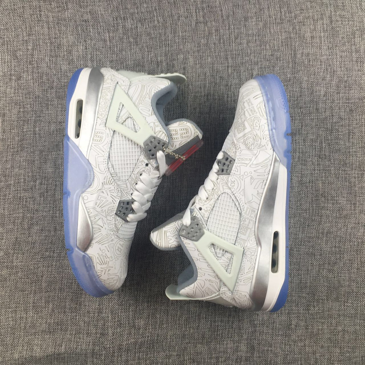 Jordan Air Jordan 4 Laser Platinum Sneakers