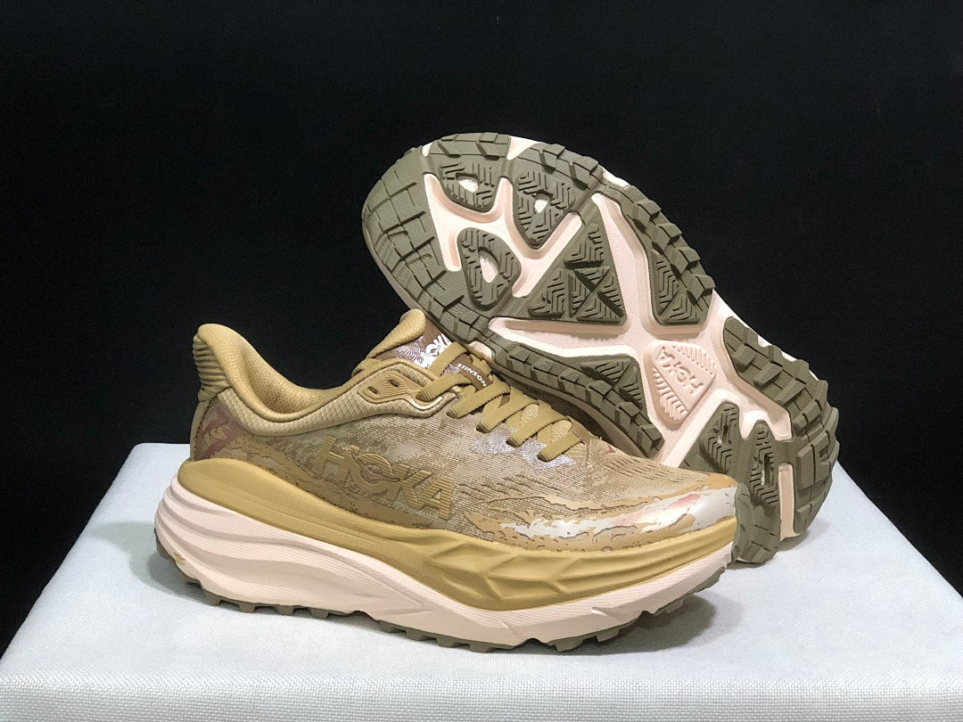 HOKA Stinson 7 Trail Running Shoes, Sand Camo