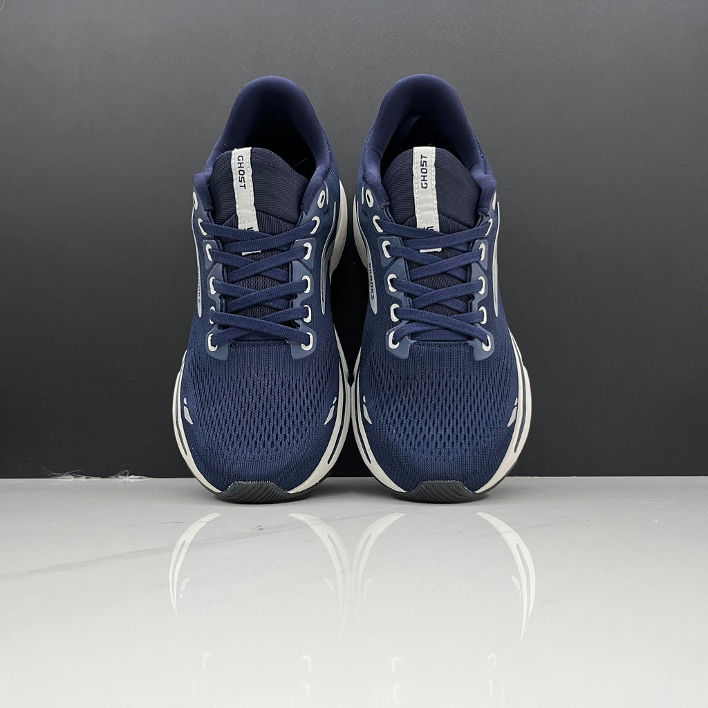 Brooks Ghost 15 Running Shoes in Navy and White