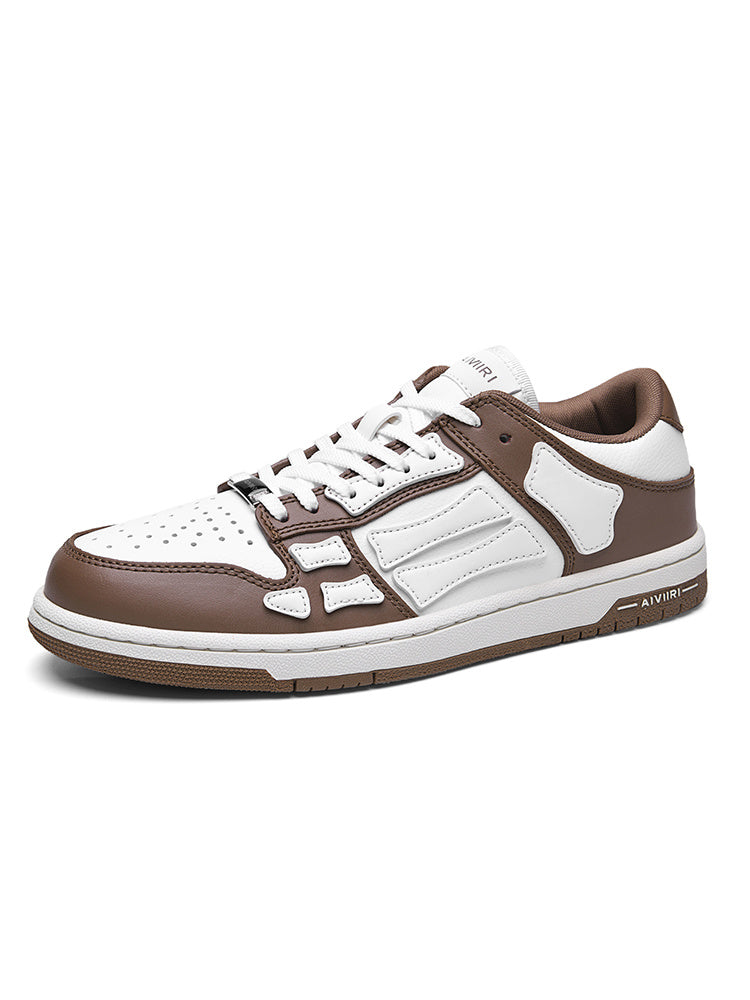 AMIRI Low-Top Sneakers in Brown and White