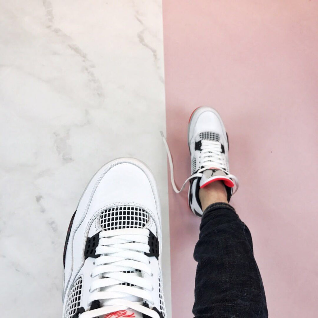 Jordan Air Jordan 4 Pale Citron Sneakers White Black Red
