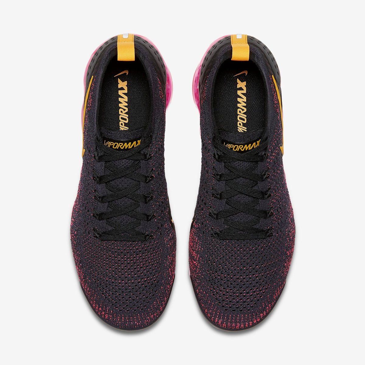 Nike Air VaporMax Flyknit 2 Running Shoes Black Yellow
