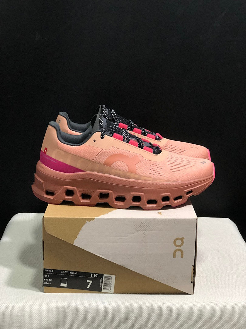 On Cloudmonster Pink Running Sneakers