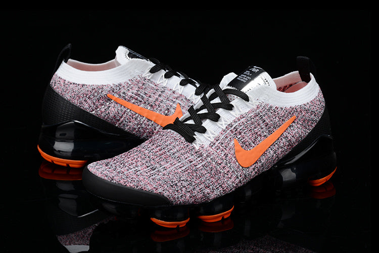 Nike Air VaporMax Flyknit 3 Black White Orange Sneakers