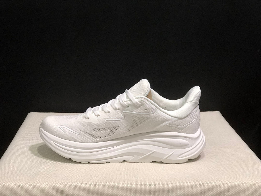 HOKA Clifton 10 White Running Shoes